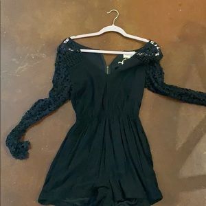 Black lace romper